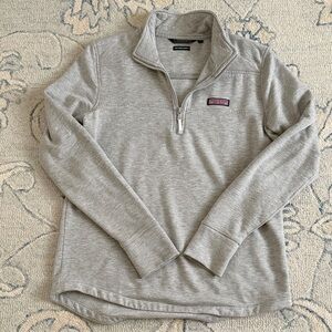 Vineyard Vines Women's Gray Zip-Up Sweater